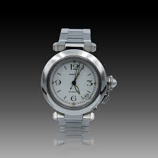 Montre Cartier Pasha 35 Mm En Acier Ref 2324 Automatique Vers 2010 Montre Montres Cartier Cartier