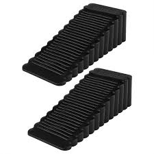 An attractive door stop and don't need to go the permanent route of having to attach them to the doors. Burkal Black Rubber Door Stoppers 2 Pack Heavy Duty Door Stopper With Double Sided Foam Tape