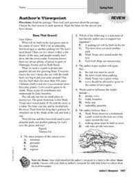 Author S Viewpoint Save That Green 4th 6th Grade Worksheet Authors Viewpoint Authors Point Of View Authors Perspective