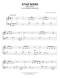 Free easy piano sheet music. Star Wars Main Theme Sheet Music John Williams Very Easy Piano