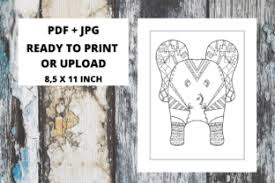 Pypus is now on the social networks, follow him and get latest free coloring pages and much more. Elephant Butt Zentangle Coloring Page 06 Graphic By Fleur De Tango Creative Fabrica