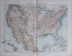 1904 Vereinigte Staaten Von Nordamerika Usa 56x43cm Alte Karte Antique Map Nordamerika Karten Und Landkarte