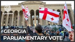 Georgia Thousands Protest Election Results Demand Fresh Poll Youtube