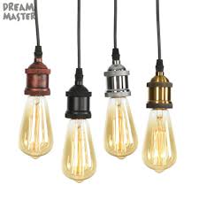 Loft Hanging Lamp Socket Vintage Edison Pendant Lights Retro Black Chrome Bronze Edison Lamp Holder Industrial Pendants Lamp Industrial Pendant Lamp Pendant Lamphanging Lamp Aliexpress