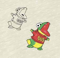 Gus the gummy gator coloring pages coloring pages kids. Gus The Gummy Gator Ryans World Svg Dxf Eps Png Cricut Clipart Ryans World Clip Art Ryans World Svg