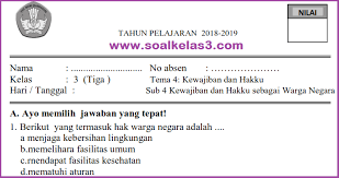 Soal tematik kelas 4 tema 7 subtema 2. Soal Pas Tema 2 Kelas 3 Semester Gasal Th 2018 Ratu Soal Kelas 3 Sd