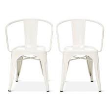 Pin On Metal Dining Chair Kitchen Durable Low Back Seat Stackable Shiny White Set Of 2