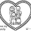 I love you coloring pages with hearts. 1