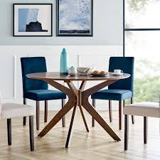 It's made from solid wood, with a circular surface set on four flared, tapered legs. Crossroads 47 Round Wood Dining Table Contemporary Modern Furniture Modway
