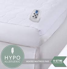 Serta Silky Smooth Plush Velour Electric Heated Mattress Pad With Hypoallergenic Fill King Review Heated Mattress Pad Mattress Mattress Pad