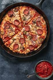 Vegan Pepperoni Pan Pizza Recipe Vegan Pepperoni Vegan Pizza Recipe Deep Dish Pizza