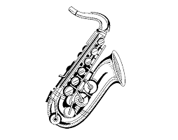 A Saxophone Coloring Page Coloringcrew Com