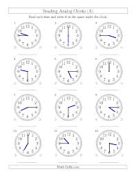 The Reading Time On 12 Hour Analog Clocks In 15 Minute Intervals A Math Worksheet From The Time Wo Time Worksheets Clock Worksheets 1st Grade Math Worksheets