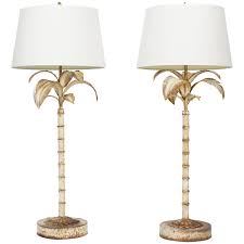 Pair Of Naturally Oxidized Tall Tole Palm Tree Lamps 1stdibs Com Tree Lamp Tree Floor Lamp Small Palm Trees