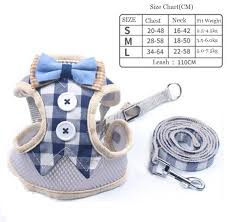 us 5 52 35 off breathable dog cat harness pet mesh puppy kitten vest adjustable pet walking harnesses and leash set for chihuahua small dogs in cat