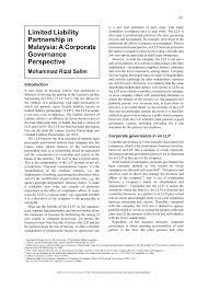 Our team of attorneys in malaysia can provide complete legal services and representation in litigation cases. Pdf Limited Liability Partnership In Malaysia A Corporate Governance Perspective