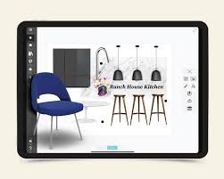Connected objects, woman hand modern interior design, living room. Interior Design Apps For The New Generation Of Home Lovers