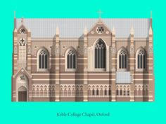 Architecture Illustration Of Oxford Keble College Architecture Illustration Architecture College Design