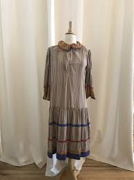 Select size to see the return policy for the item. 80s Does 20s Collared Stripe Drop Waist Dress Size S Garmentory