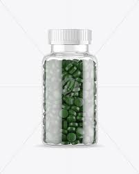 Clear Glass Bottle With Pills Mockup In Bottle Mockups On Yellow Images Object Mockups