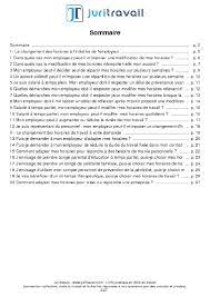 Dans le cadre de son pouvoir de direction, l'employeur a le droit de modifier unilatéralement la répartition des horaires quotidiens de travail. Modification De Contrat De Travail Mon Horaire Temps De Travail