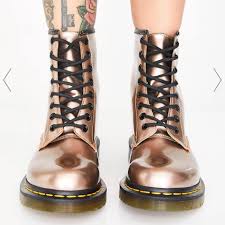 Doc marten 1460 are world famous but are they really that great? All From Oz Dr Martens 1460 Rose Gold Vegan Chrome Uk Facebook