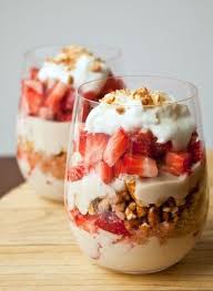 Copas De Yogur Con Fruta Y Cereal Desayuno Postres Saludables Recetas De Comida