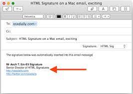 Gmail makes it easy to set up but there are better ways to make your email signature sparkle. How To Make An Html Signature For Mail In Mac Os X Osxdaily