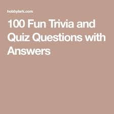 Built by trivia lovers for trivia lovers, this free online trivia game will test your ability to separate fact from fiction. 100 Fun Trivia And Quiz Questions With Answers Quiz Free Trivia Questions Trivia