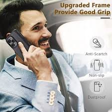 For iPhone 15 Pro Max Leather Case, Slim Luxury PU Non-Slip Shockproof  Protective Cover Phone Cases for iPhone 15 Pro Max, Black