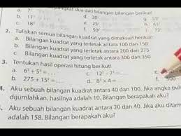 Soal dan kunci jawaban matematika kelas 4 semester 1 kurtilas. Latihan 4 Nomor 3 Halaman 89 Bilangan Kuadrat Youtube