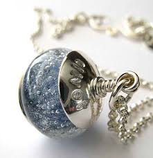 You can put part of their ashes in a beautiful necklace, bracelet, and even have some included in a diamond or other gemstone. Jewelry Necklace Memorial Jewelry Ashes Remembrance Jewelry Ashes Jewelry