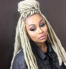 Black And Platinum Blonde Faux Locs Blac Chyna S Hairstylist Dishes On The Dreadlocks That Have The Internet Buzzing Faux Locs Blonde Blonde Dreadlocks Blonde Dreads