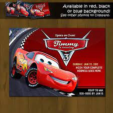 Presented for you, cars 3 birthday invitation template. Disney Cars Lightning Mc Queen Invitation Race Car Printable Birthday Invitation Avail Disney Invitations Cars Birthday Invitations Cars Birthday Party Disney