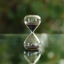 5 Minute Glass Timer With Black Or
