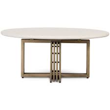 Get free shipping on qualified round coffee tables or buy online pick up in store today in the furniture department. Mia Round Coffee Table Parchment White High Fashion Home