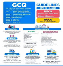 A transition to mgcq from gcq will also increase the number of allowed participants in mass gatherings to as much as 75% from the prevailing 50%. Crew Chief Resort Posts Facebook