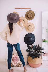 How To Make Hat Wall Display At Home Organize Hats On This Diy Hat Rack Diy Hat Rack Hat Wall Display Hanging Hats