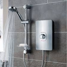 Triton Aspirante Electric Shower Brushed Steel Electric Showers Bathroom Shower Accessories Shower Brushes