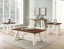 A rich cordovan cherry finish pairs beautifully with a white marble top to create the stunningly beautiful francis coffee table. Winslow 3 Piece Occasional Table Set Antique White Cherry Bernards Furniture Cart