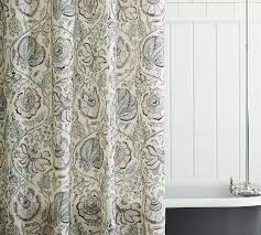 Haylie Printed Organic Shower Curtain In 2020 Printed Shower Curtain Organic Shower Curtains