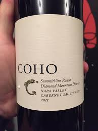 2011 Coho Cabernet Sauvignon Summit Vine Ranch, USA, California, Napa Valley,  Diamond Mountain - CellarTracker