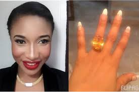 Some few days ago, the mother of one took to instagram to share stunning photos of herself and talk about god's blessings on her 36th birthday. That S A Huge Rock Tonto Dikeh Churchill Shows Off Her Wedding Ring Bellanaija