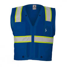 Great for warehouse, special events, parking lots. Kishigo Enhanced Visibility Heavy Duty Multi Pocket Safety Vest Blue Hi Viz Safety Wear High Visibility Apparel Store