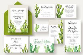 Cactus Wedding Suite Cactus Wedding Invitations Cactus Wedding Wedding Invitations