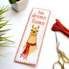 Llama Cross Stitch Bookmark Pattern No Drama Llama Instant Download In Pdf In 2021 Colorful Cross Stitch Patterns Colourful Cross Stitch Cross Stitch Bookmarks