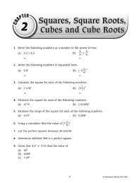 Chap 2 T Er Squares Square Roots Cubes And Cube Roots 1 Write The Following Numbers As Estimating Square Roots Square Roots Graphing Linear Inequalities