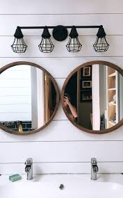 Trouvez ikea mirror dans acheter et vendre | achetez et vendez des articles localement à grand montréal. Rustic Bathroom Circle Mirror Cage Lights Vanity Ikea Sink Bathroom Rustic Bathroom Bathroom Lighting Bathroom Light Fixtures