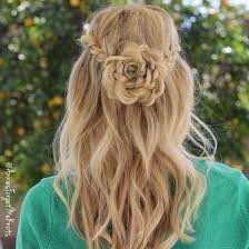 How To Flower Braid Medium Hair Styles Hairstyle Medium Length Hair Styles