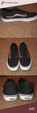 Black And Rose Gold Vans Black Rose Gold Vans See Photos For Condition Size 9 Vans Shoes Sneakers In 2020 Rose Gold Vans Gold Vans Rose Gold Shoes